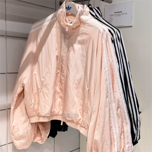 Adidas阿迪达斯三叶草宋雨琦同款女子宽松薄款灯笼袖外套KY5046