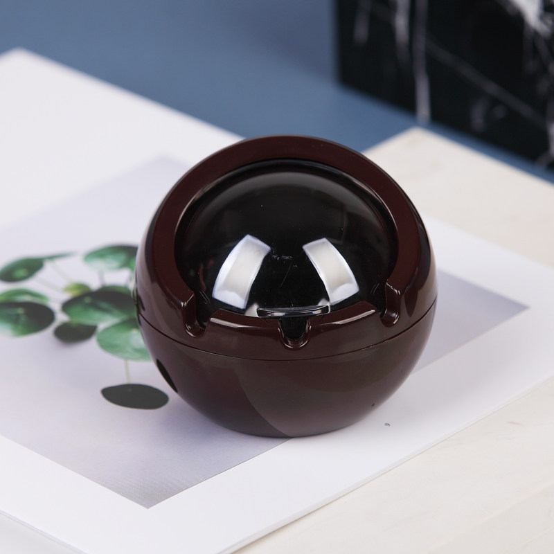 新品欧式创意塑料烟灰缸家用带盖密封防摔客厅防摔烟灰盅有盖防风