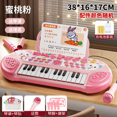 儿童电子琴音乐宝宝钢琴早教弹奏益智1-8 多功能电子琴玩具可代发
