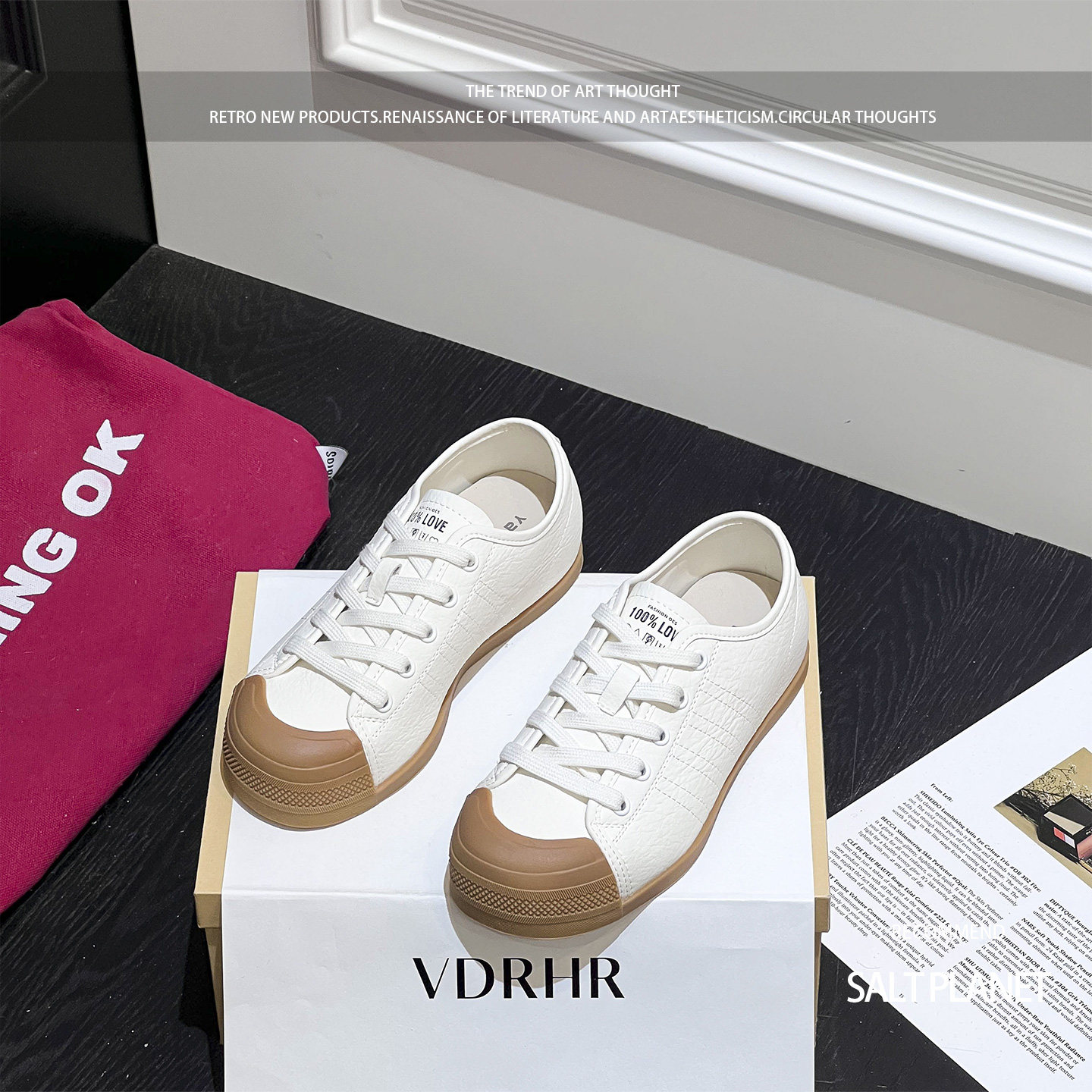 2026春新款德训鞋厚底内增高拼色平底鞋时尚休闲鞋女鞋单鞋网红潮,女鞋,德训鞋,淘宝优惠券,粉丝福利购,淘宝优惠卷