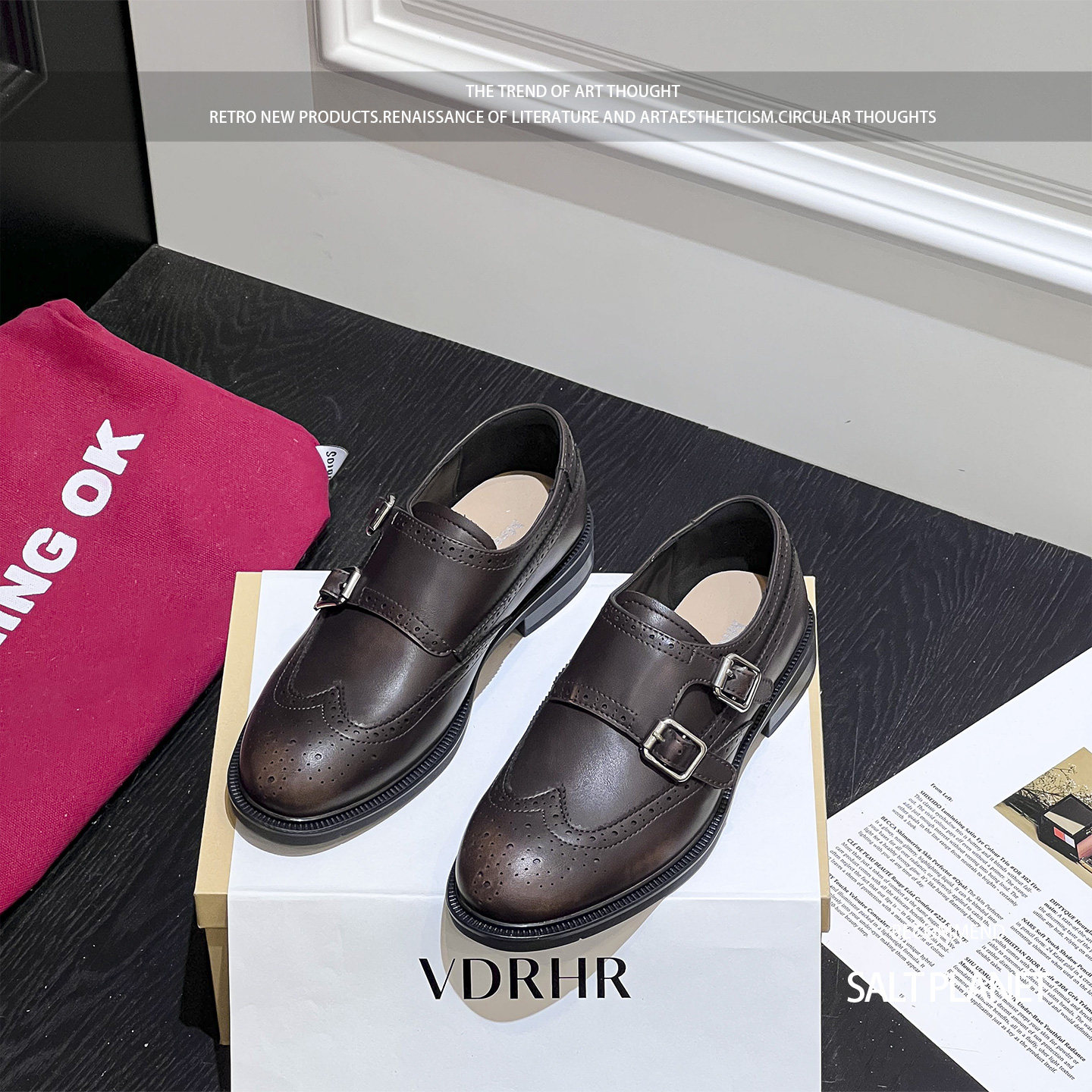 布洛克复古小皮鞋女2026新款春季鞋子百搭爆款单鞋休闲厚底乐福鞋,女鞋,乐福鞋（豆豆鞋）,淘宝优惠券,粉丝福利购,淘宝优惠卷