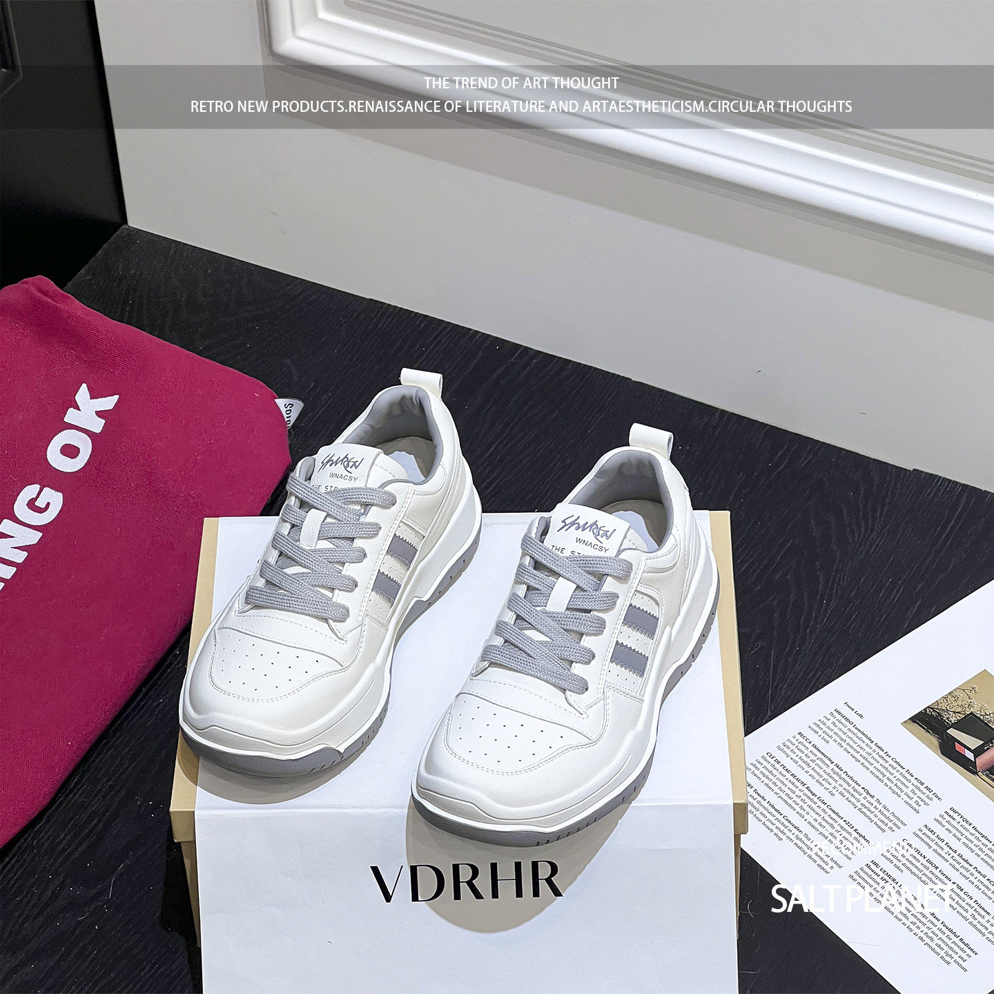 超火百搭小白鞋女厚底系带灰色休闲板鞋2026春季新款软底轻便单鞋,女鞋,休闲板鞋,淘宝优惠券,粉丝福利购,淘宝优惠卷