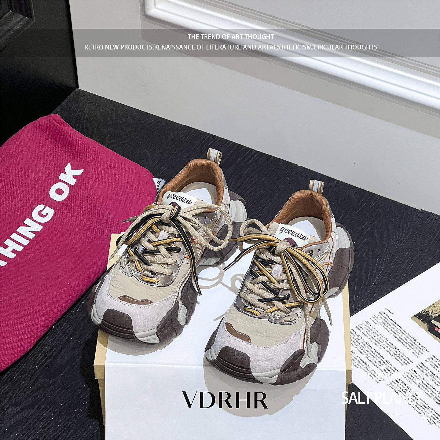 欧货超火老爹鞋女2026春季新款休闲学生百搭个性厚底运动跑步鞋潮