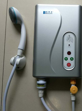 堡斯莱A581即热式小型家用电热水器过水速热恒温发廊租房洗澡淋浴