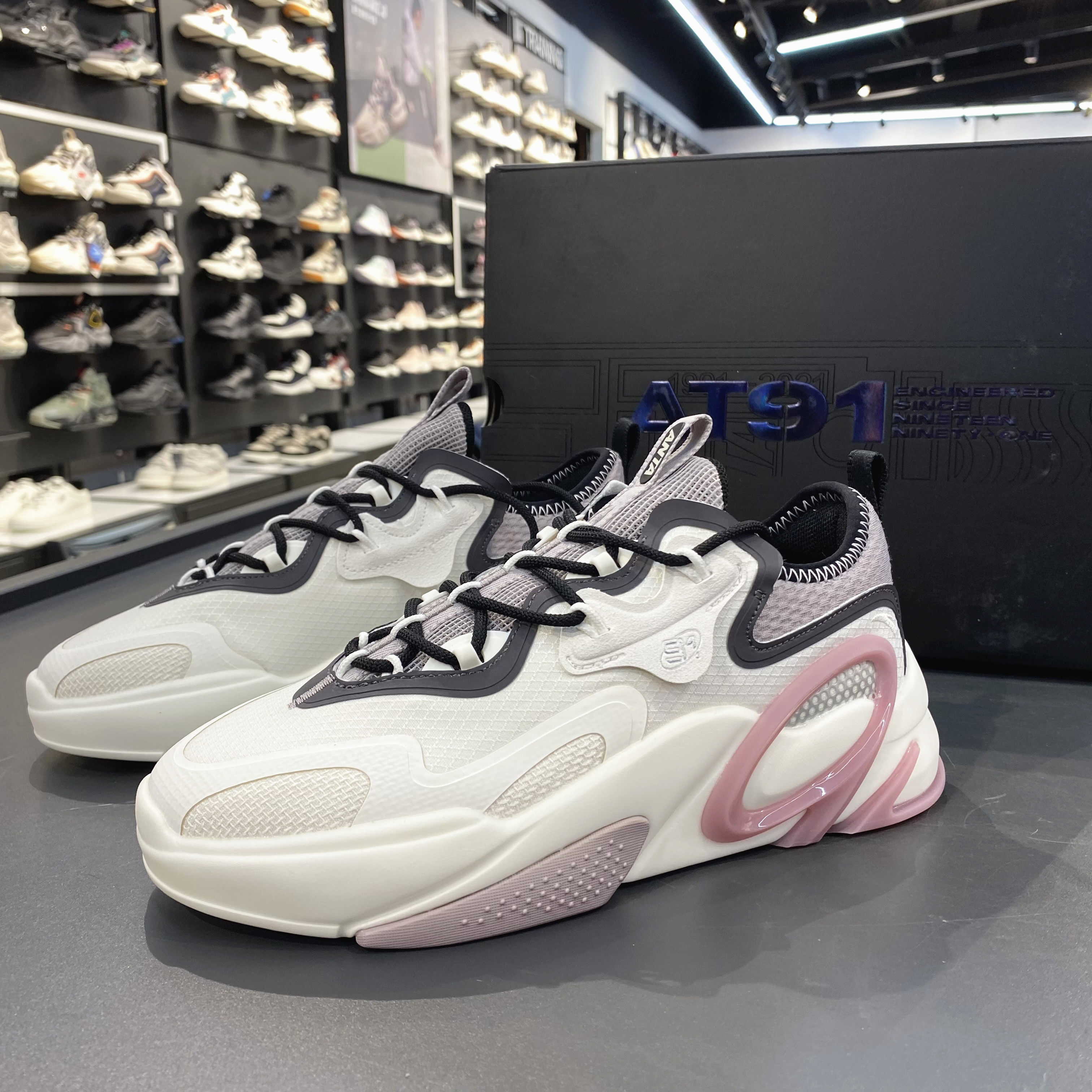 特价2022新款安踏板鞋女士休闲鞋91系列网面轻便运动鞋122218072