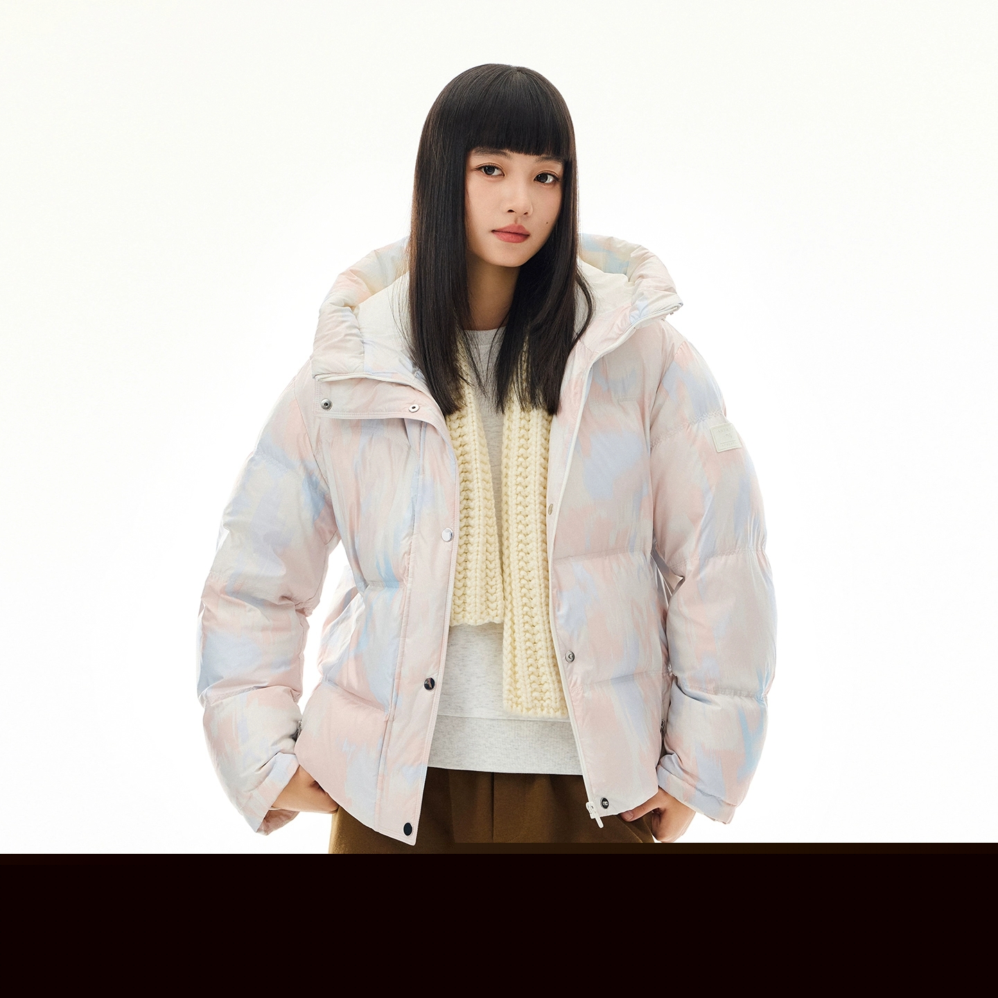 YZ关晓彤同款安踏无氟短款训练羽绒服女休闲棉服外套162547940