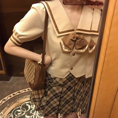 StarryJK甜美海军领水手服衬衫