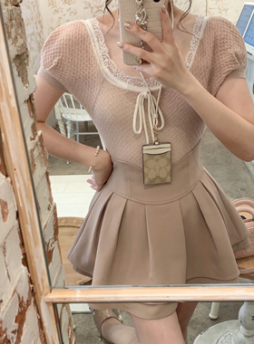 Starry fifi girl/法式少女羊驼毛针织衫 日系甜美蝴蝶结小上衣