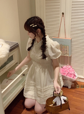 Starry Miu系小公主/重工娃娃领打揽收腰连衣裙 日系甜美千金礼服