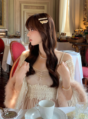 Starry 名伶羽衣/重工日系羽毛蕾丝开衫 甜美名媛荷叶边系带外套