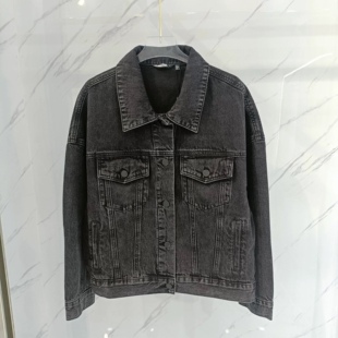 牛仔外套 春秋款港式复古风街头水洗牛仔按扣休闲百搭款 上衣0.91