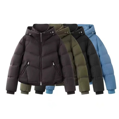 连帽双头拉链加厚保暖百搭羽绒服