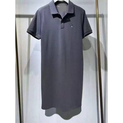 POLO领卡通刺绣设计休闲连衣裙