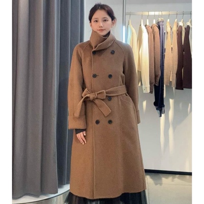 翻领可立领双排扣气质款秋冬大衣