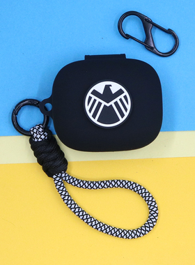 适用QCY AilyBuds E20/E10/MeloBuds N30蓝牙耳机保护套T13 ANC X潮酷个性创意黑色简约图标手绳挂饰硅胶软壳