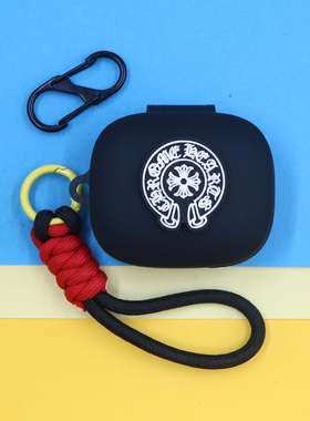 适用Redmi 红米Buds 6S蓝牙耳机保护套6PLAY活力版SE潮酷个性简约黑色风格编织手绳挂饰Buds5硅胶软壳