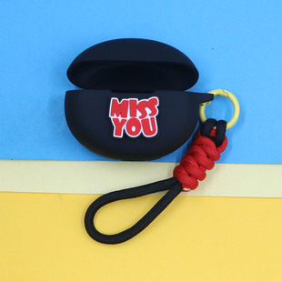 适用QCY C50/C30S耳夹开放式蓝牙耳机保护套潮酷个性创意立体励志英文字防摔连体硅胶软壳