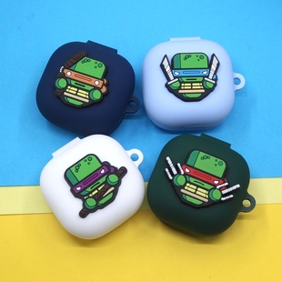 适用三星Galaxy Buds2pro无线蓝牙耳机保护套Live潮酷经典卡通忍者神龟FE充电盒硅胶软壳