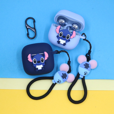 适用华为FreeClip2代耳夹 FreeBuds SE3/2蓝牙耳机保护套潮酷可爱萌小清新史迪仔奇手绳挂饰连体硅胶软壳