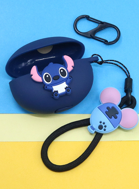 适用QCY C30S耳夹开放式蓝牙耳机保护套C50可爱动漫胡迪巴斯单眼怪史迪仔创意卡通手绳挂饰硅胶软壳