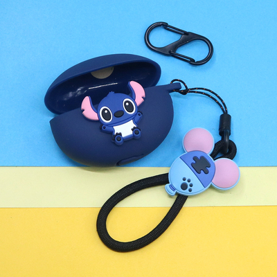 适用QCY C30S耳夹开放式蓝牙耳机保护套C50可爱动漫胡迪巴斯单眼怪史迪仔创意卡通手绳挂饰硅胶软壳