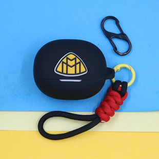 适用QCY MeloBuds N20蓝牙耳机保护套潮酷个性创意商务黑色风潮图车标手绳挂饰自带防尘塞连体硅胶软壳