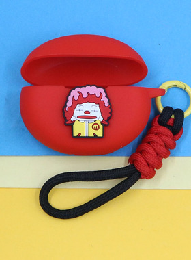 适用1MORE万魔S20Pro/S22舒适豆AI开放耳夹式蓝牙耳机保护套潮酷小清新可爱立体M记薯条硅胶软壳