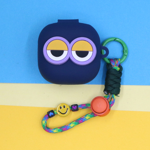 FLEX COMPACT小精灵蓝牙耳机保护套T280TWSX3可爱简约萌卡通大眼睛开心笑脸手绳挂饰X2硅胶壳 WAVE 适用JBL