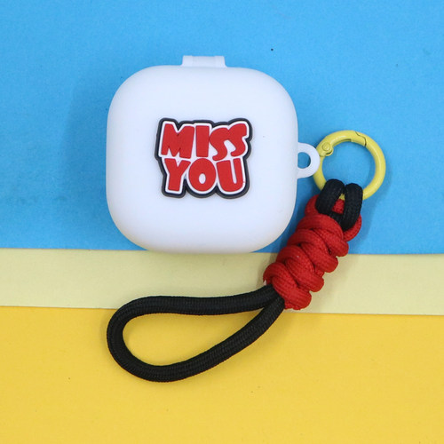 适用Sony索尼 LinkBuds FIT/Open蓝牙耳机保护套潮酷个性创意立体英文字MISSYOU手绳挂饰连体硅胶软壳