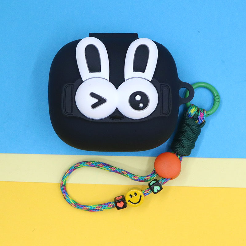 适用HUAWEI/华为 FreeArc开放式蓝牙耳机保护套可爱小清新萌卡通立体兔子耳朵开心手绳挂饰防摔连体硅胶软壳