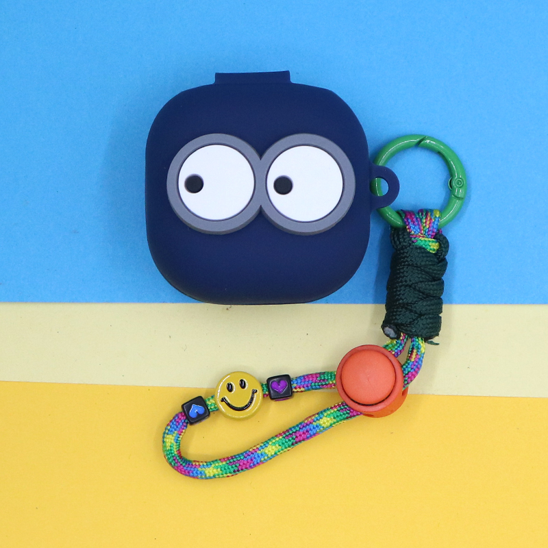 适用JBL LIVE Free2蓝牙耳机保护套PRO+2个性小清新可爱简约萌卡通大眼睛爱心手绳挂饰W300/c260TWS硅胶软壳