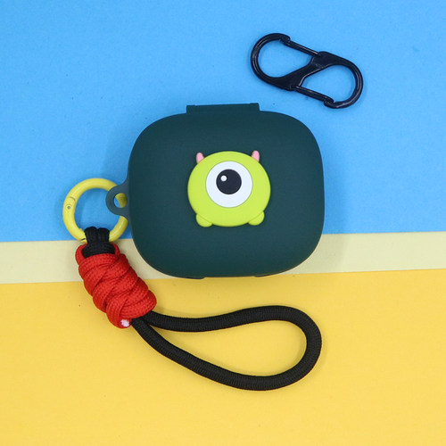 适用QCY MeloBuds N30蓝牙耳机保护套T13 X ANC/AilyBuds E20/E10潮酷可爱卡通蓝猫单眼怪牛奶妹手绳硅胶软壳