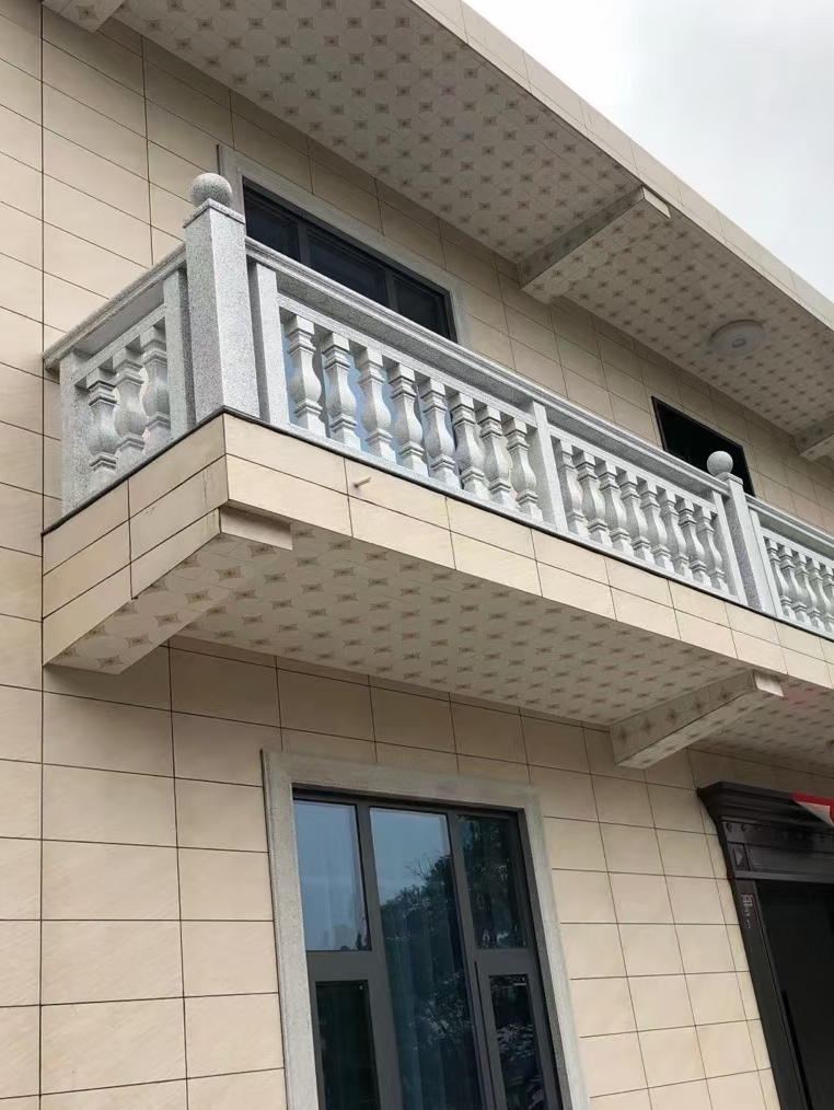 铝合金栏杆围栏仿大理石纹铝艺阳台护栏室外户外楼梯扶手露台别墅