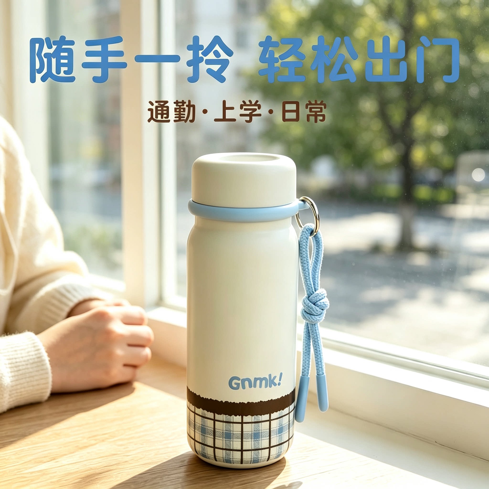 ins风保温杯女生高颜值咖啡杯学生便携随行杯不锈钢男生水杯子