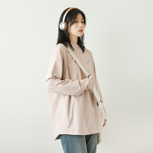 春秋撞色户外速干衣字母情侣打底骑行运动卫衣长袖 T恤女训练服