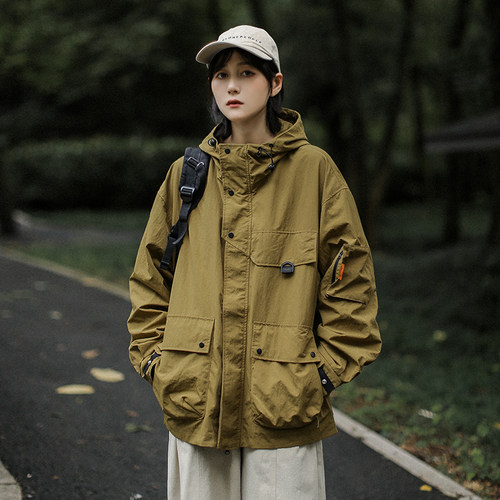 户外多口袋情侣款工装夹克