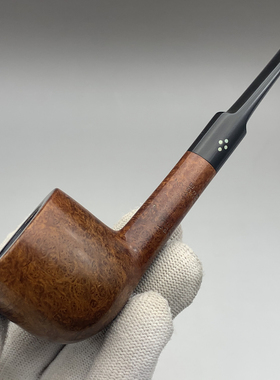 小猪烟斗 二手石楠木 英国Sasieni 四点二战前花体鱼尾原色罐式