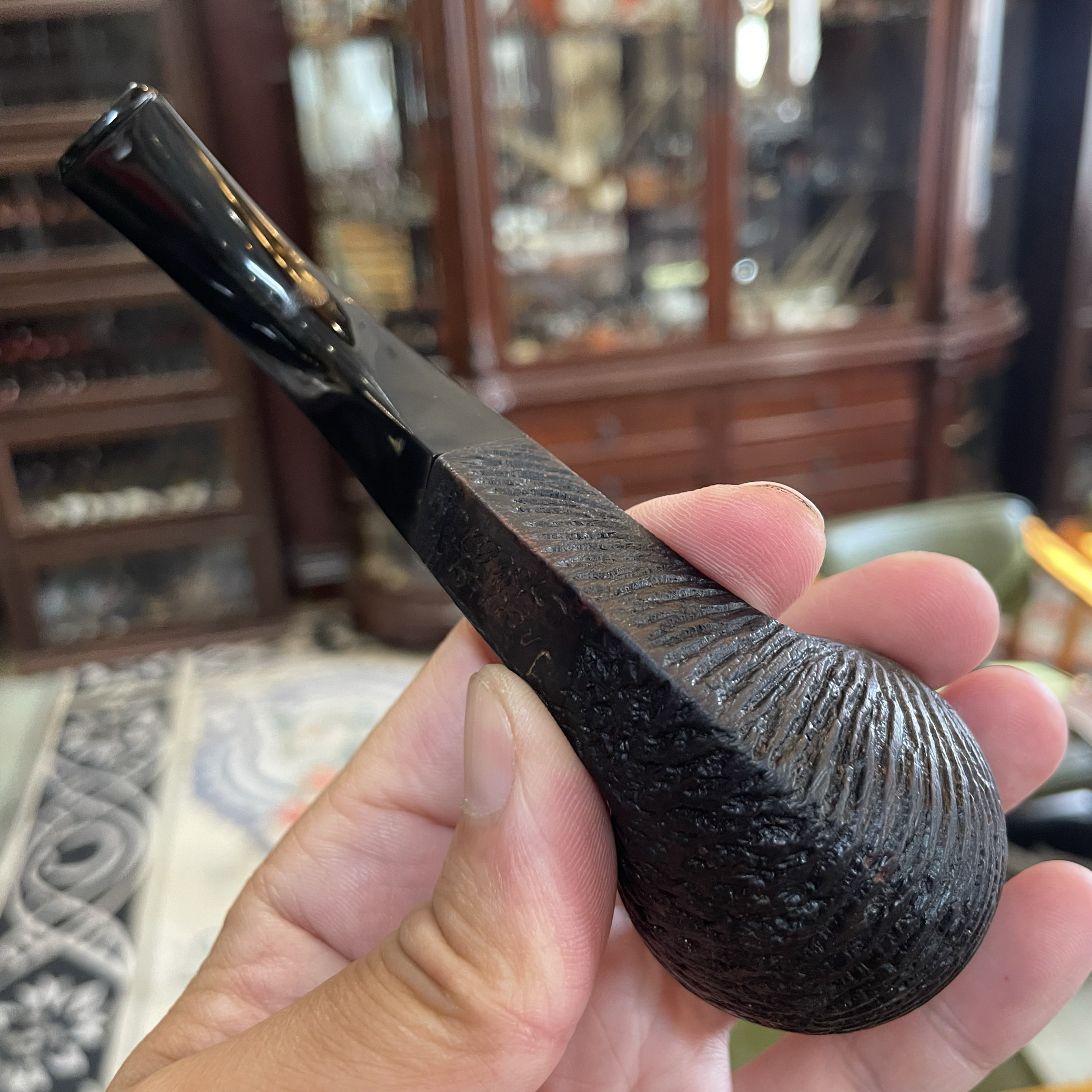 小猪烟斗sasieni雕刻1946年咬痕特价私人收藏