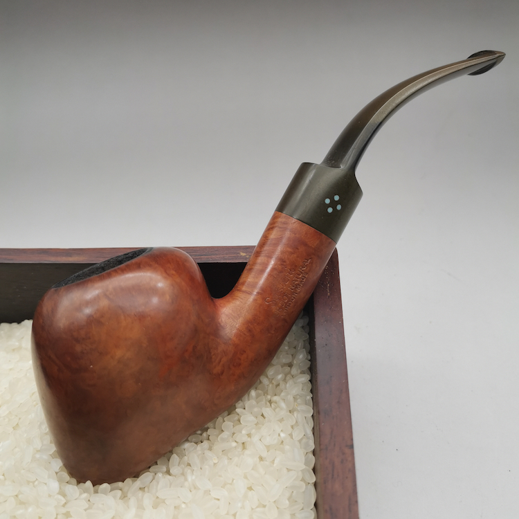 小猪烟斗 二手石楠木 英国Sasieni four dot Natural Waterloo XS