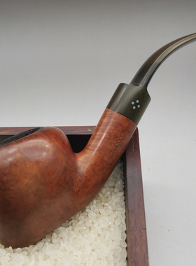 小猪烟斗 二手石楠木 英国Sasieni four dot Natural Waterloo XS