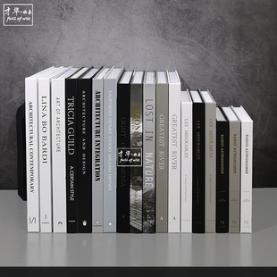 饰真书摆件售楼处客厅书柜仿真书拍照摄影道具书 现代简约样板间装