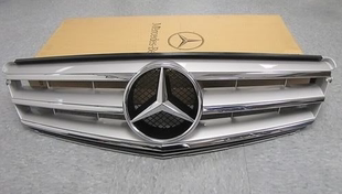 适用于奔驰C级 C180 C200 C260 大标中网 前进气格栅 装饰网配件