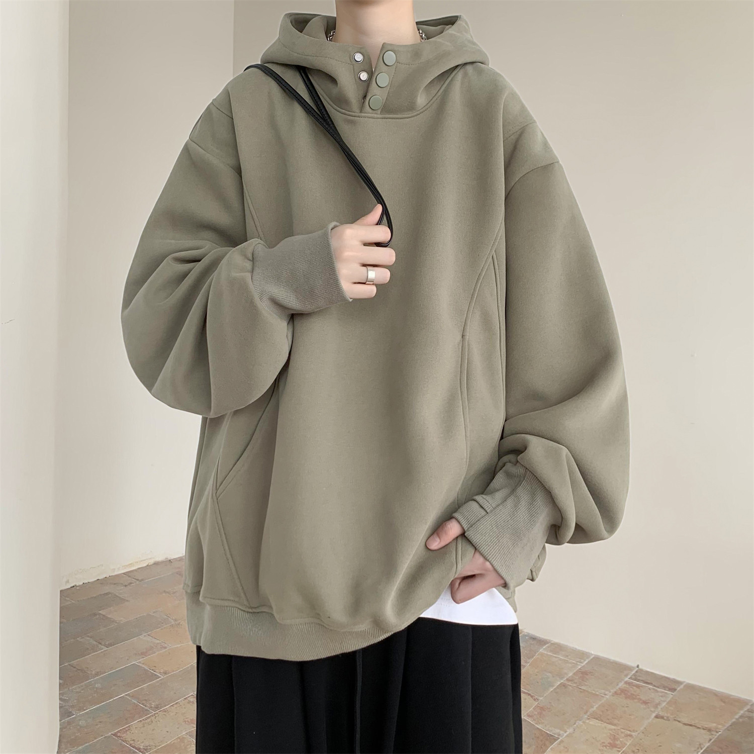 连帽卫衣加绒外套春秋W808-加绒P75-常规P65-控98-88,女装短外套,星座918-1