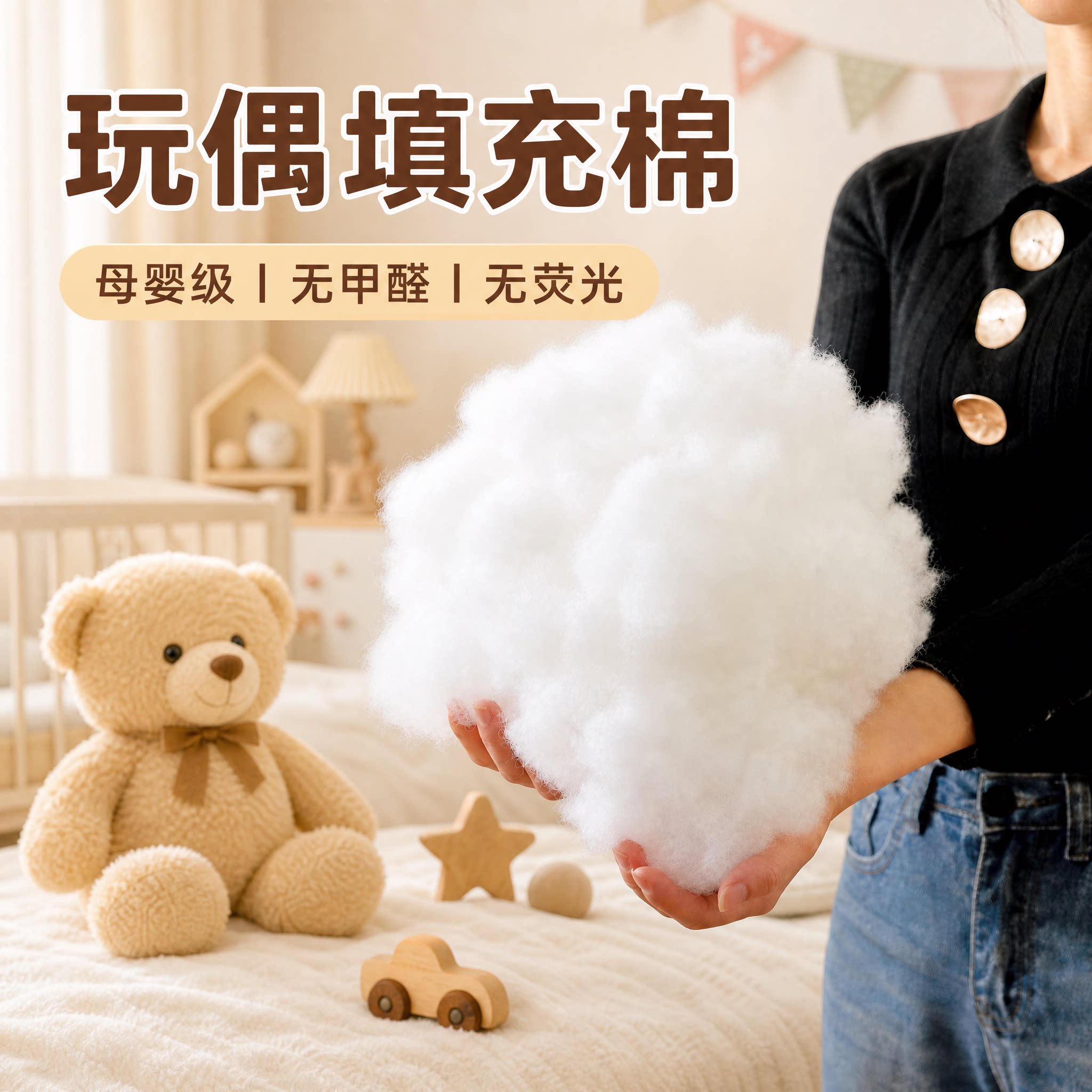 玩偶PP棉高弹填充棉公仔抱枕枕芯沙发靠垫DIY手工娃娃填充物图片