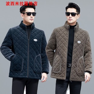 新款男士短款棉衣冬季加绒加厚保暖棉服宽大码罩衣外套外穿工作服