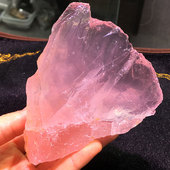 马达加斯加天然粉水晶原石冰糖体大块碎石雕刻料矿物晶体桌面摆件