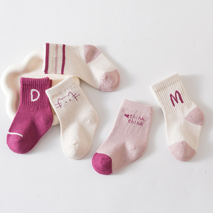 婴儿袜子春秋冬款纯棉不勒腿0-3月新生儿宝宝卡通可爱无骨中筒袜