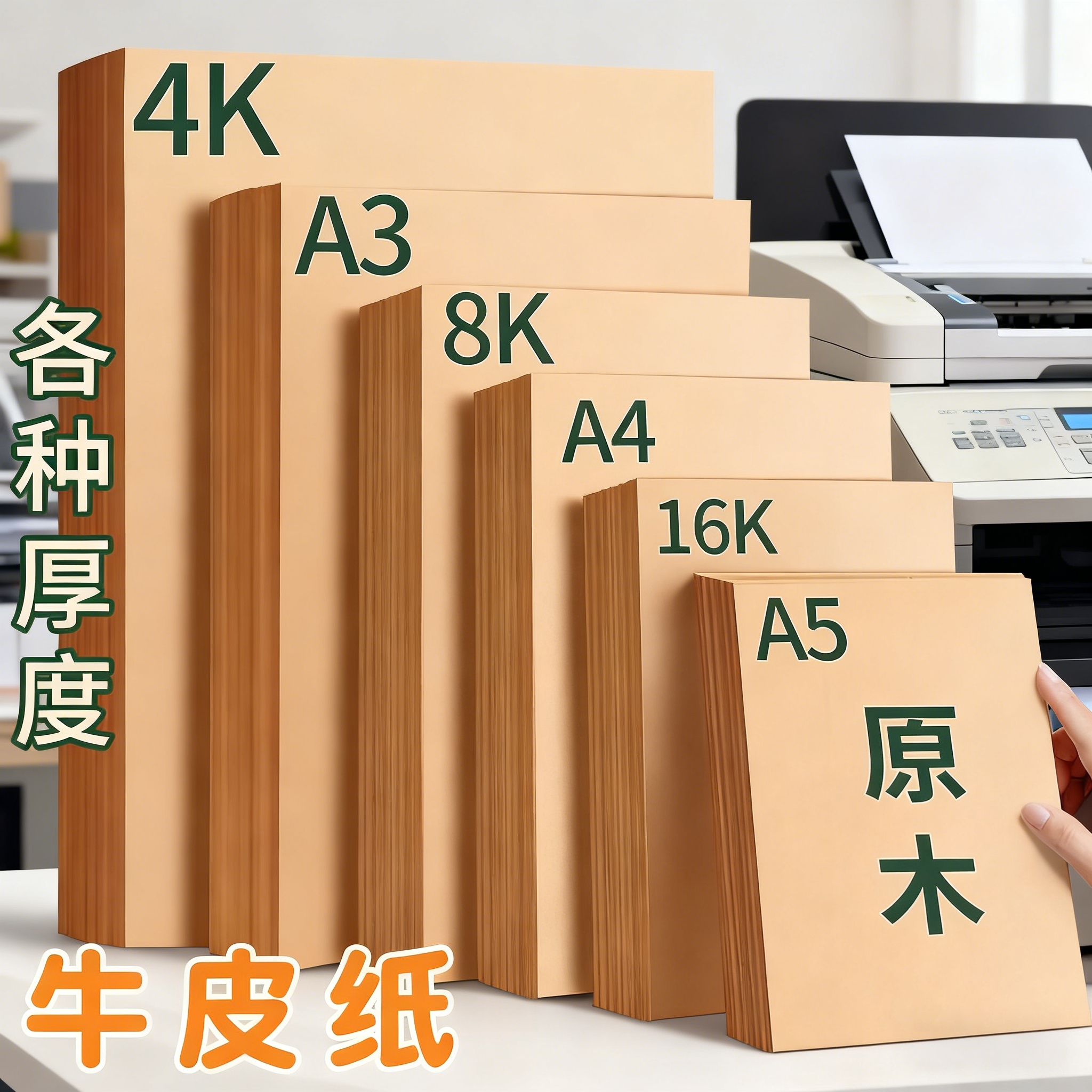 牛皮纸手绘创作包装打印纸办公