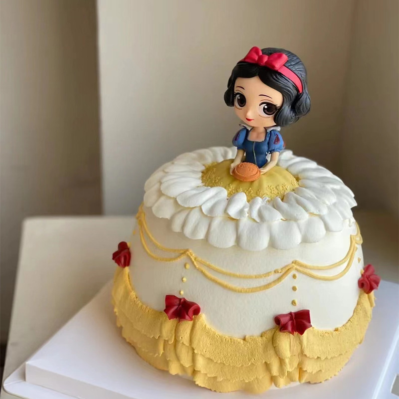 坐姿白雪公主蛋糕装饰摆件坐盘子爱丽丝公主女孩生日蛋糕烘焙装扮
