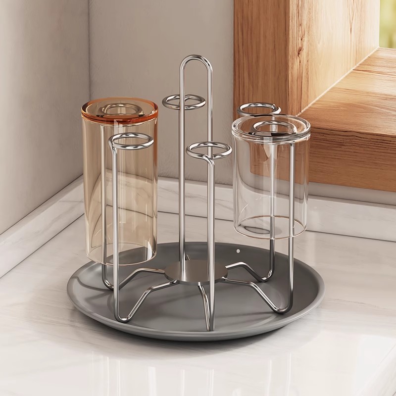 日本进口304不锈钢桌面沥水杯架